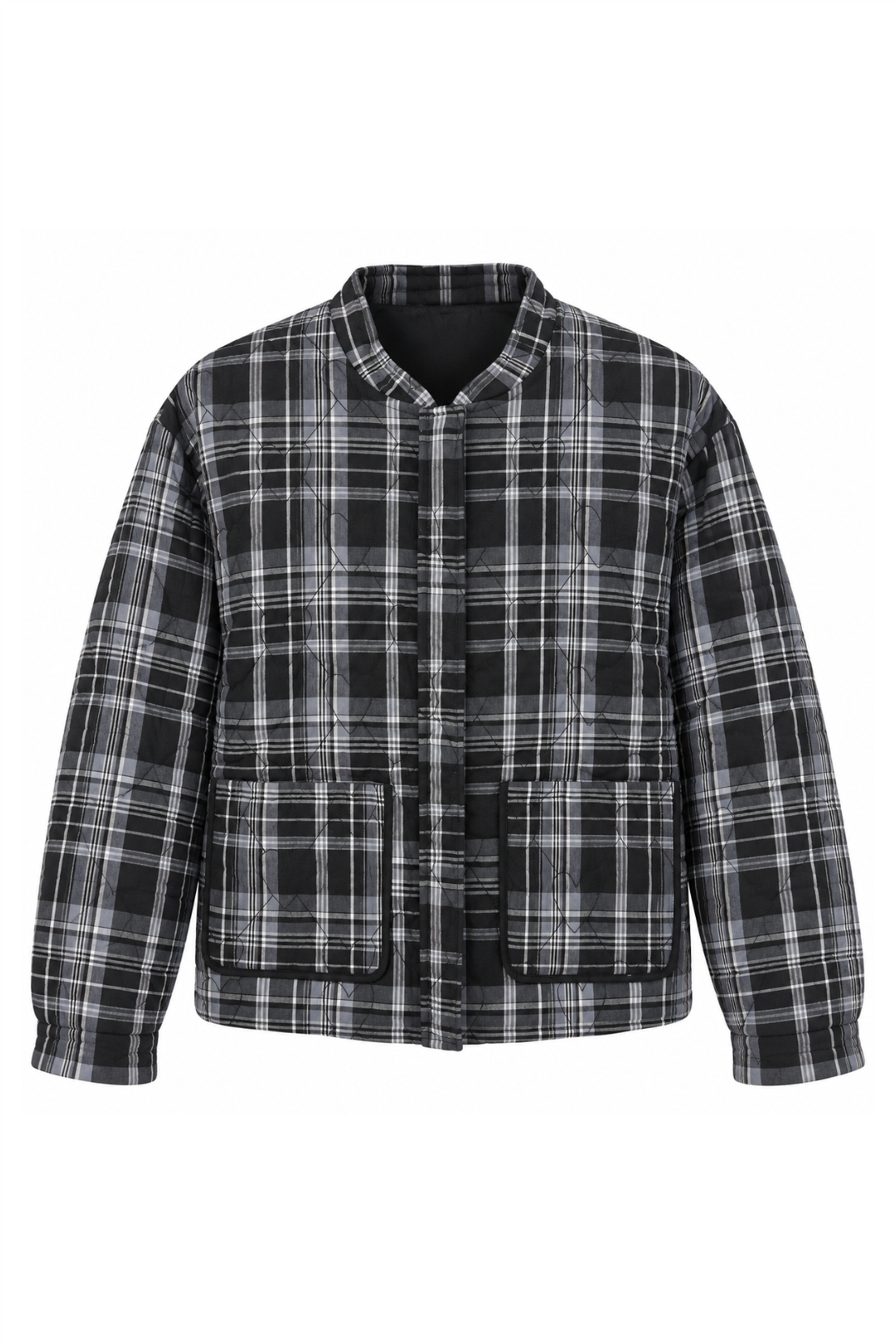 Sample: Check Heart Quilted Jacket - XS