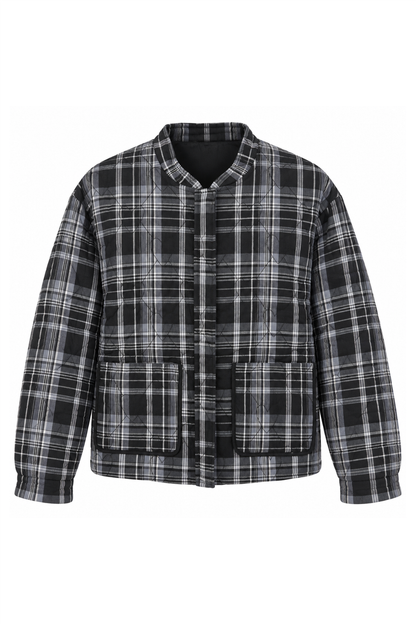Sample: Check Heart Quilted Jacket - XS
