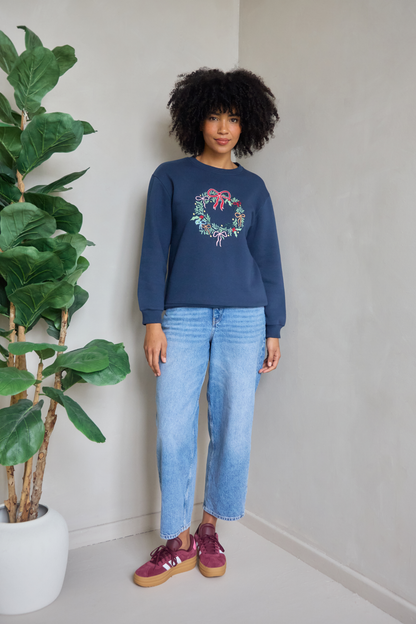 O&F Festive Wreath Sweatshirt