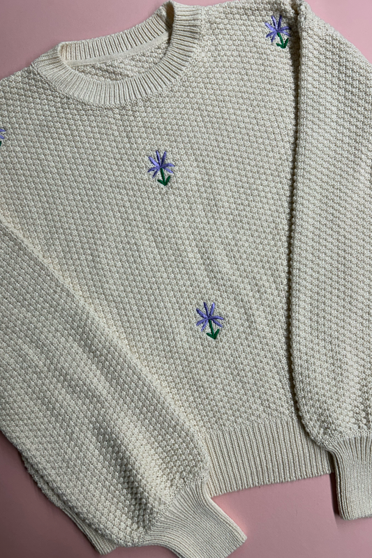 Sample: Floral Embroidered Jumper - Small