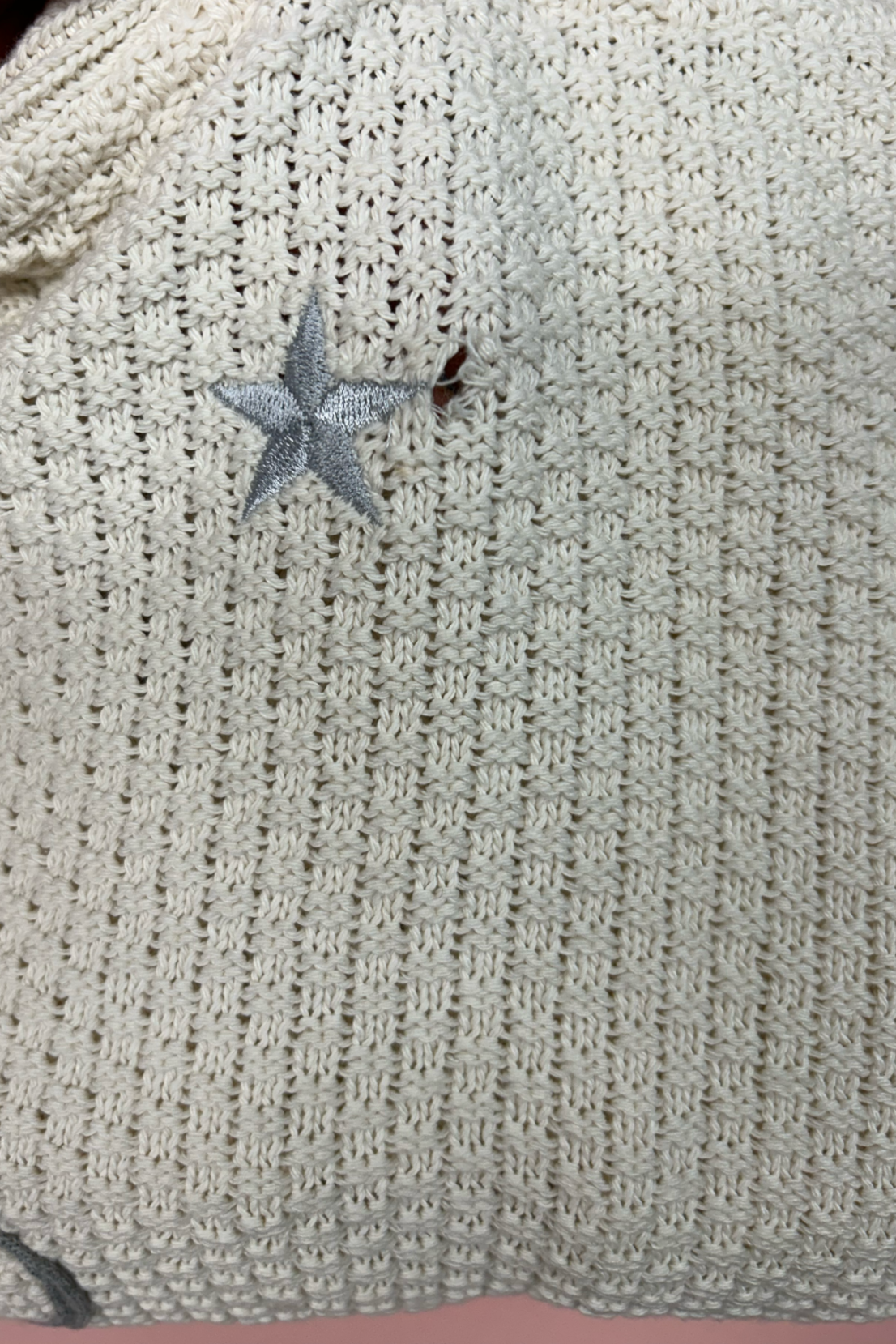 Faulty: Love Embroidered Cardigan - Small