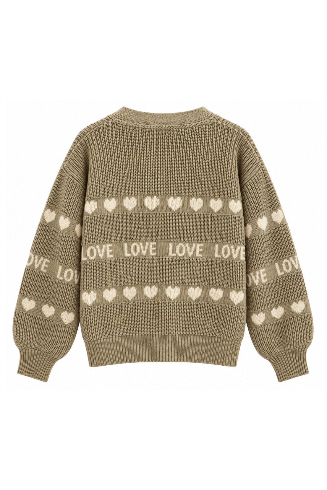 Sample: Love Love Intrasia Cardigan - Small