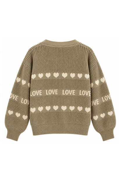 Sample: Love Love Intrasia Cardigan - Small