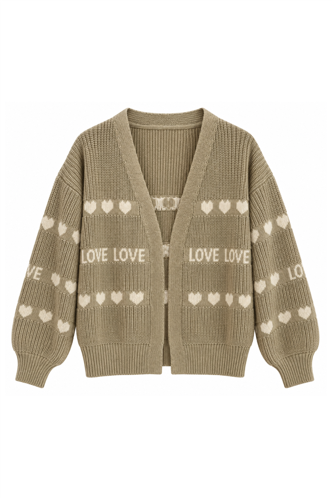 Sample: Love Love Intrasia Cardigan - Small