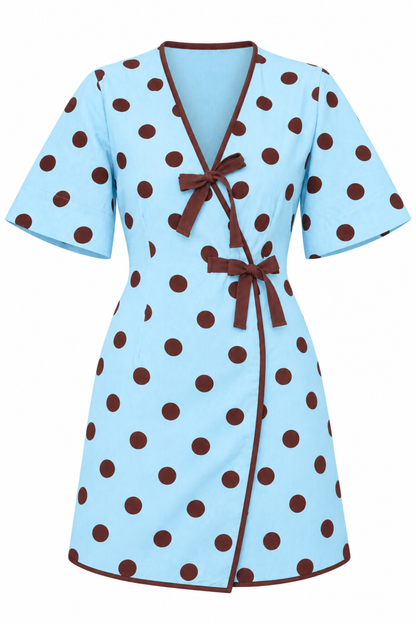 Sample: Polka Dot Wrap Dress - Small