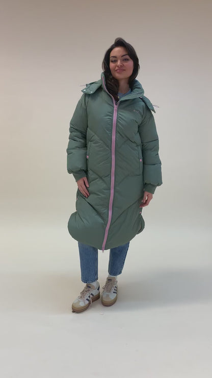 O&F Long Line Puffer Coat