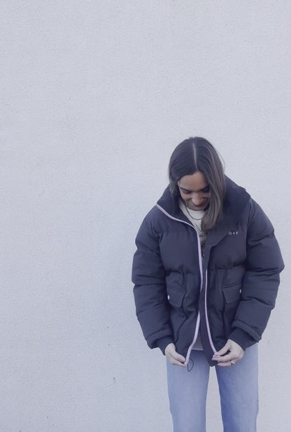 O&F Charcoal Grey Puffer Jacket