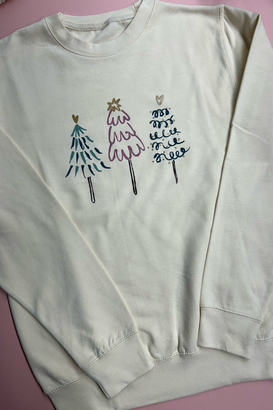 Sample: Festive Tree Print Sweatshirt - Small