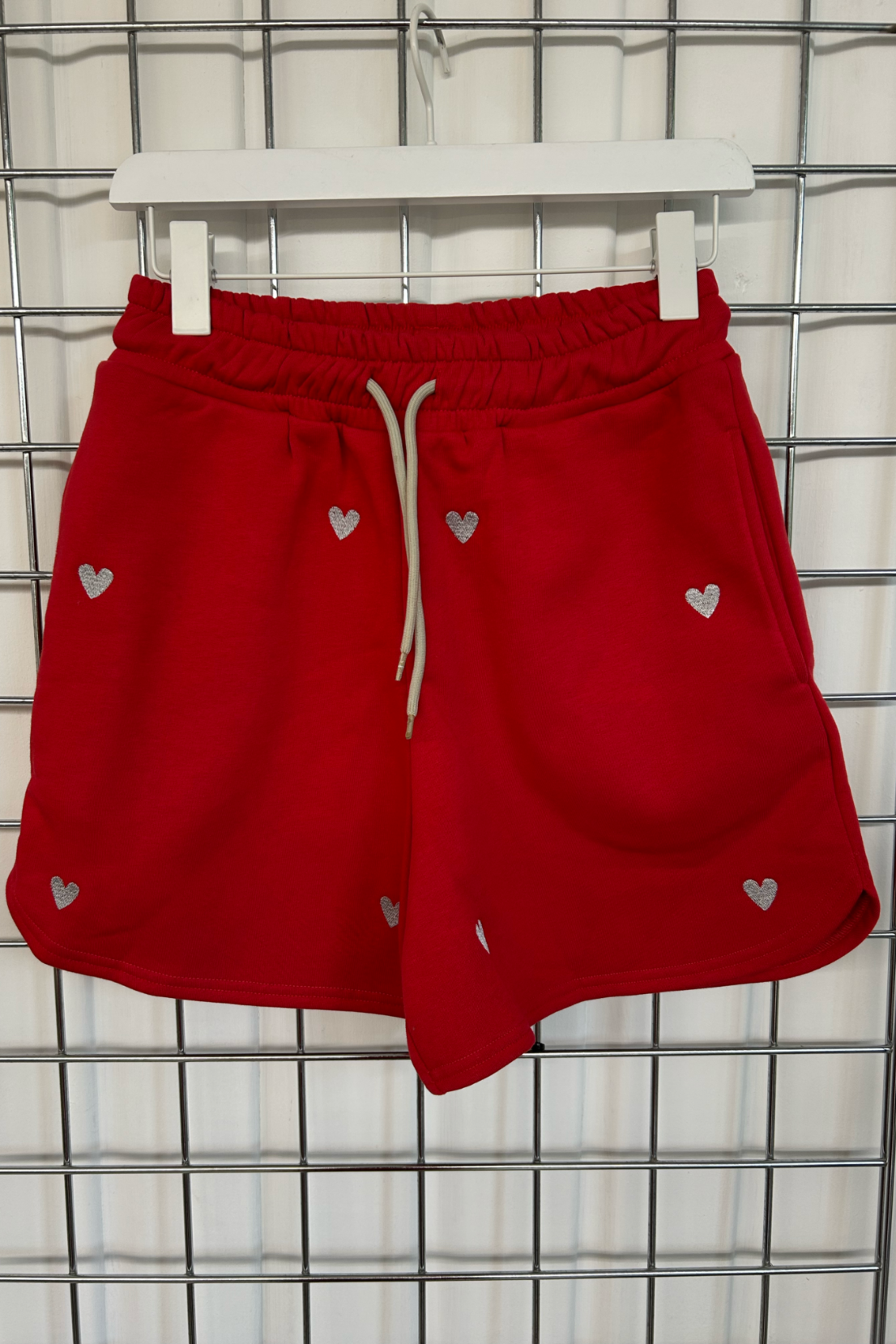 Sample: Heart Embroidered Set - Red - Small