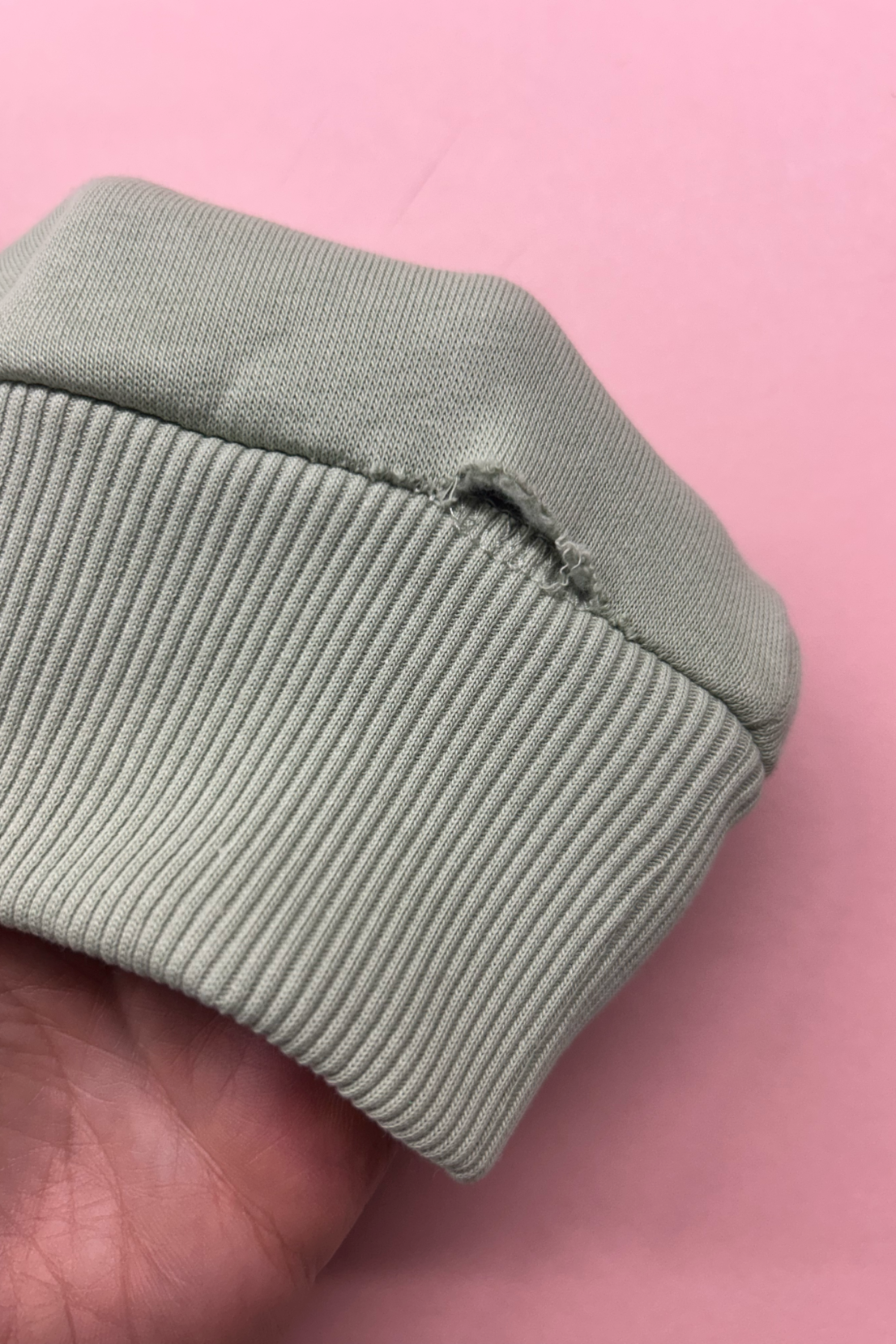 Sample: Sage Heart Embroidered Zip Sweatshirt - Medium
