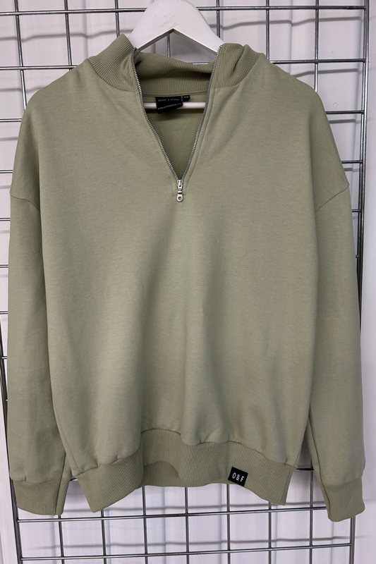 Sample:  Sage Zip Sweatshirt  - XS
