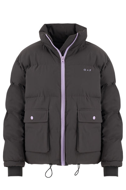 O&F Charcoal Grey Puffer Jacket