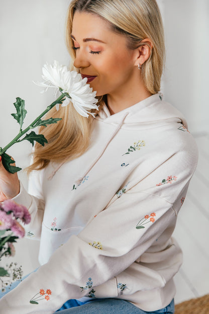 O&F Floral Print Oversized Hoodie - Main Image