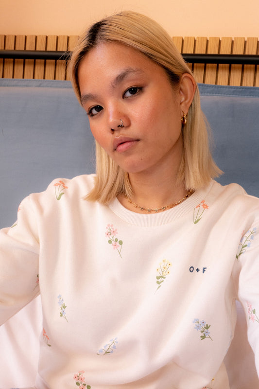 O&F Floral Print Sweatshirt