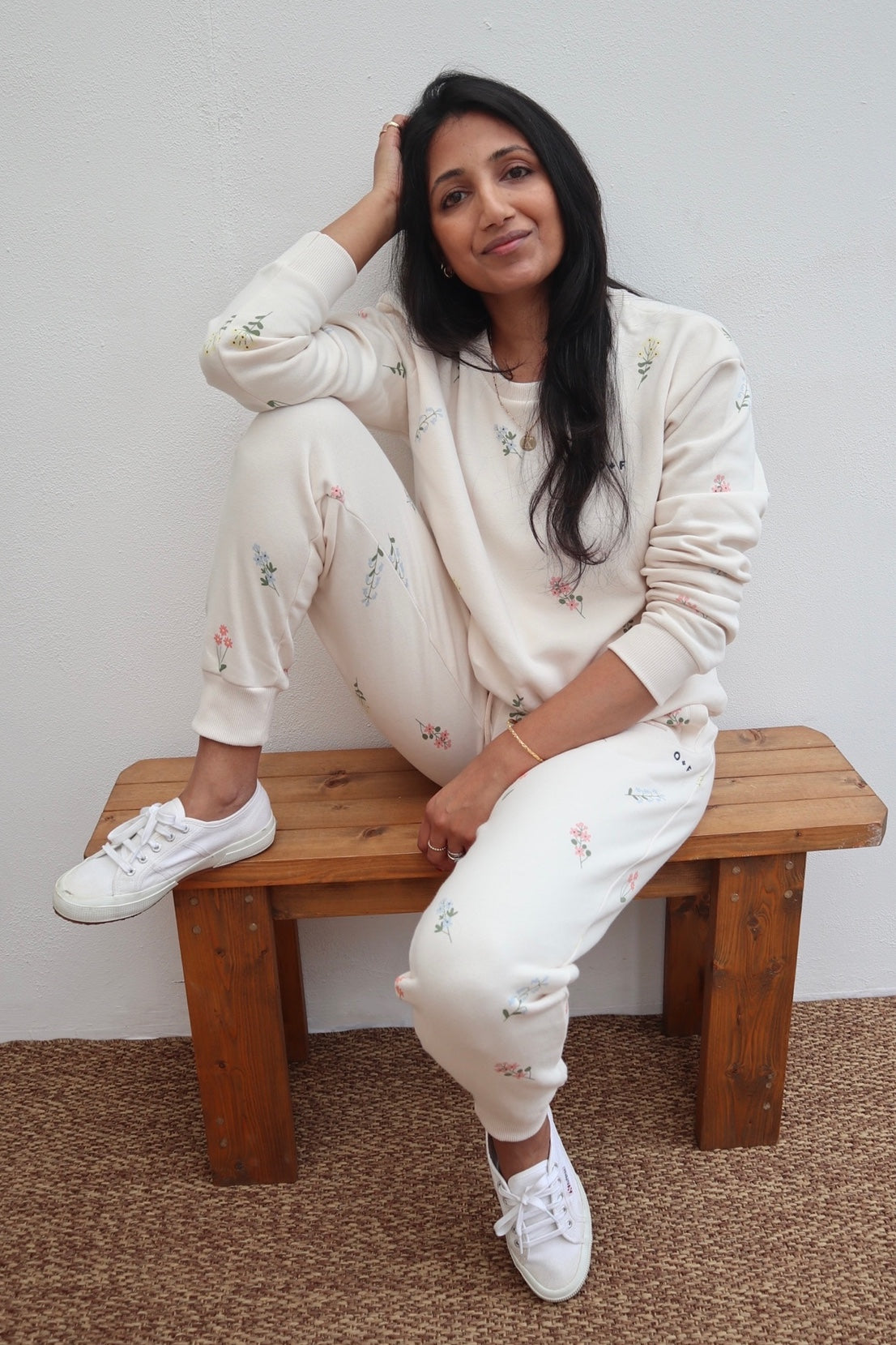 O&F Floral Print Sweatshirt