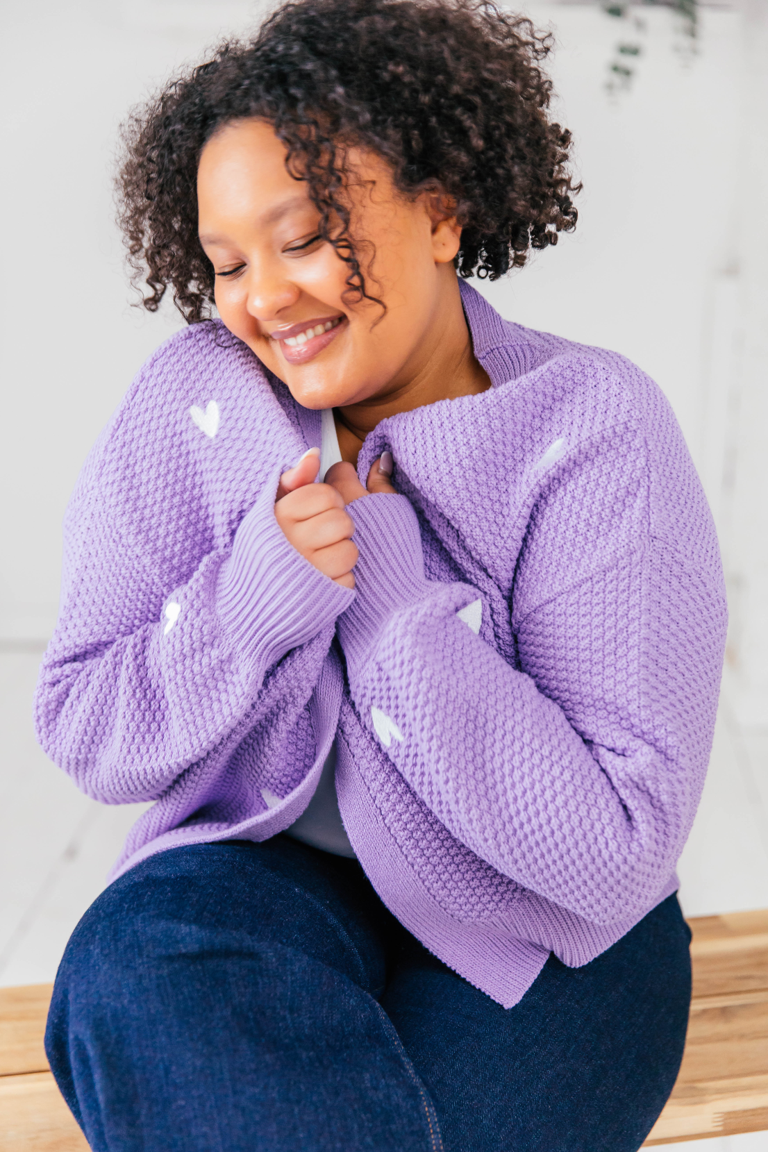 Baby top lilac cardigan