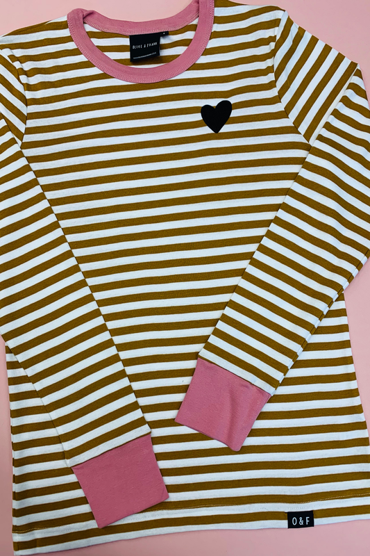 Mustard Heart Breton Sample - XS and Small