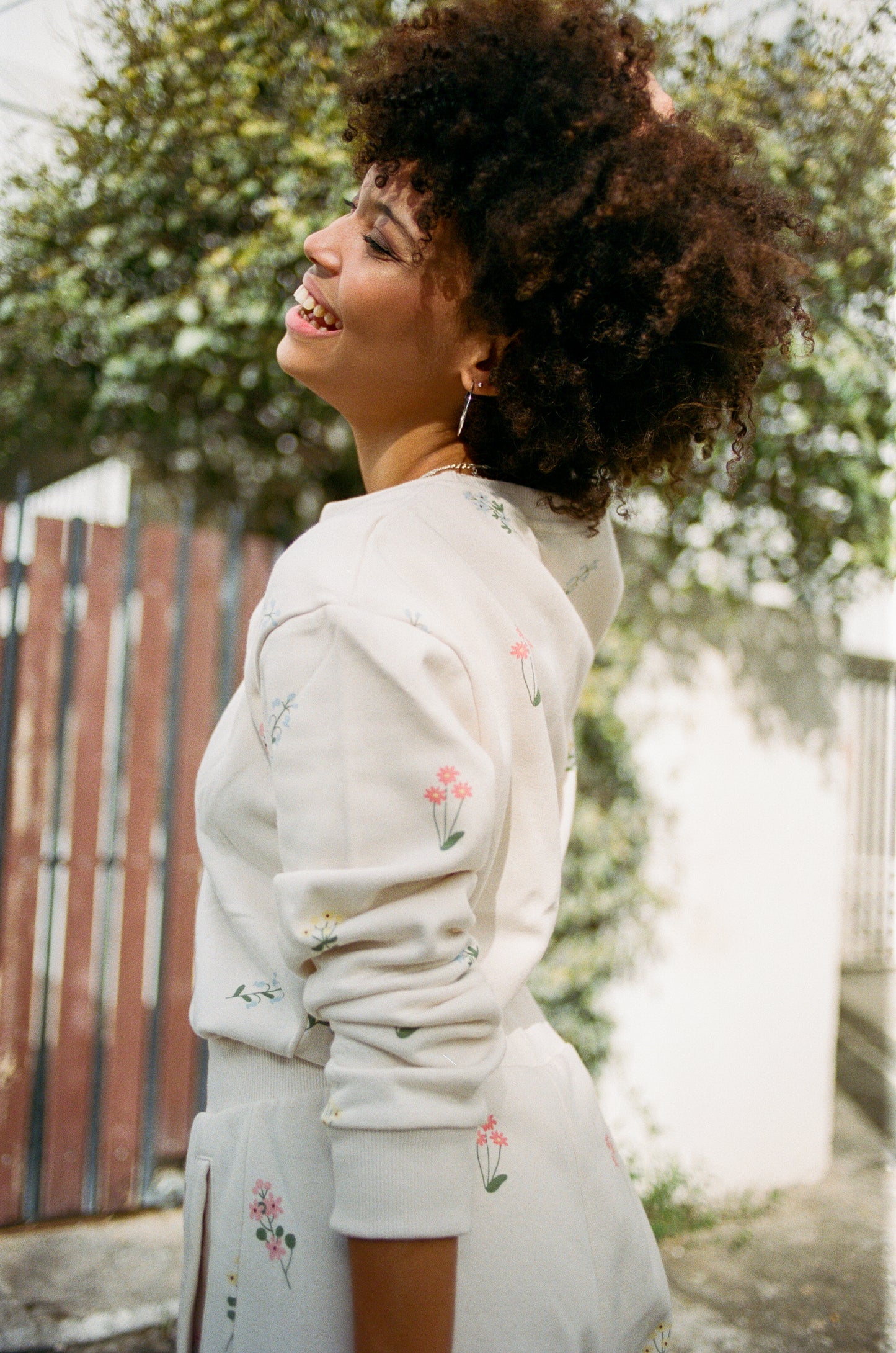 O&F Floral Print Sweatshirt