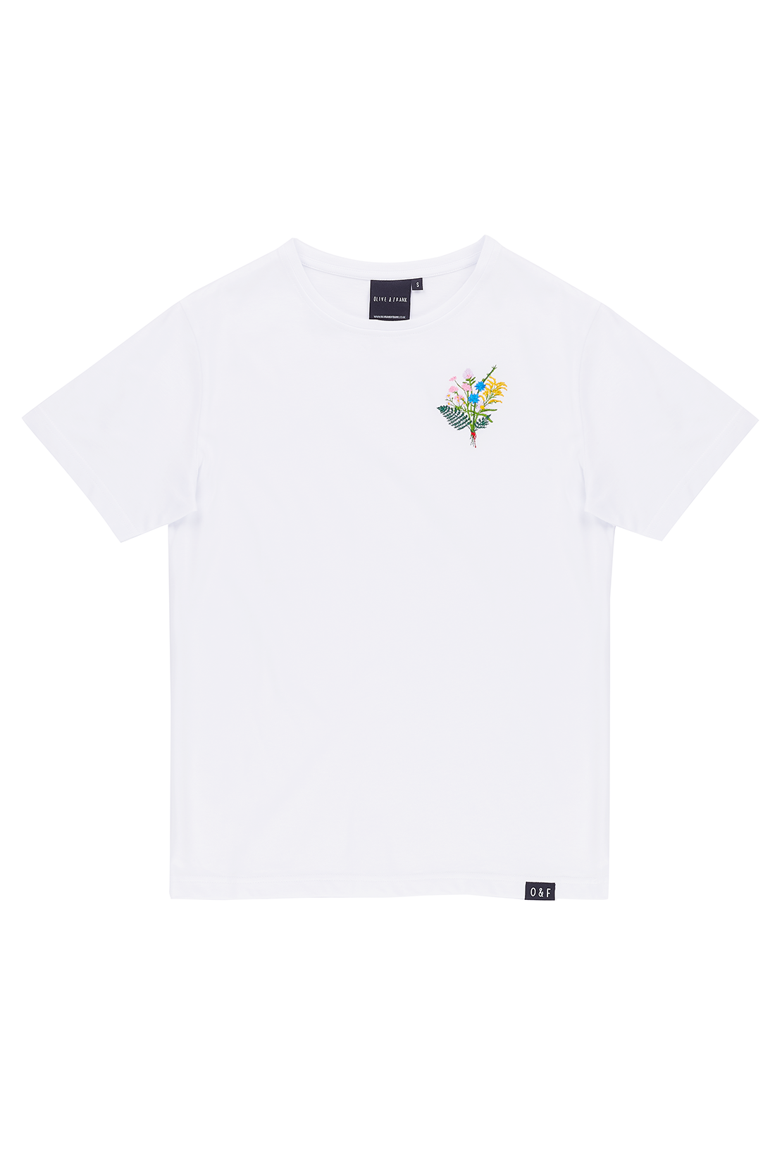 O&F Floral Embroidered Tee