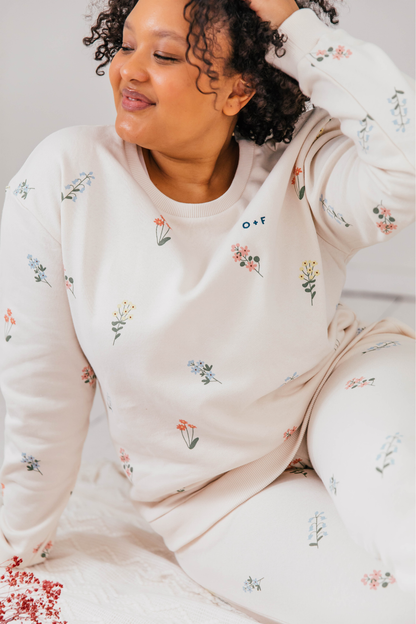 O&F Floral Print Sweatshirt